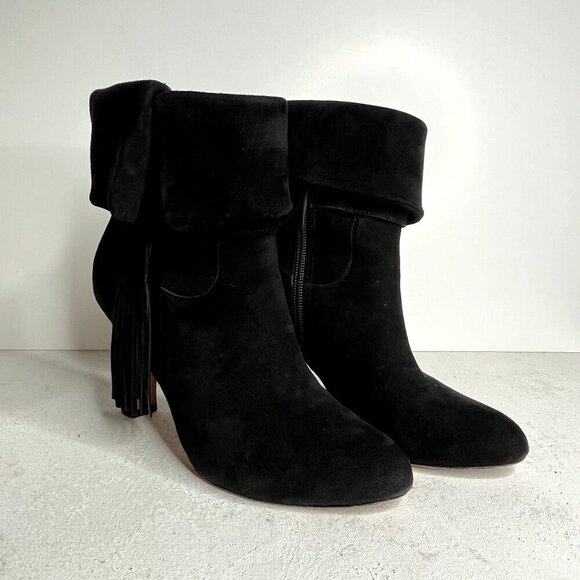 Johnston & Murphy Black Leather Stacked Heel Ankle Boot Womens Size 8M - Picture 12 of 13